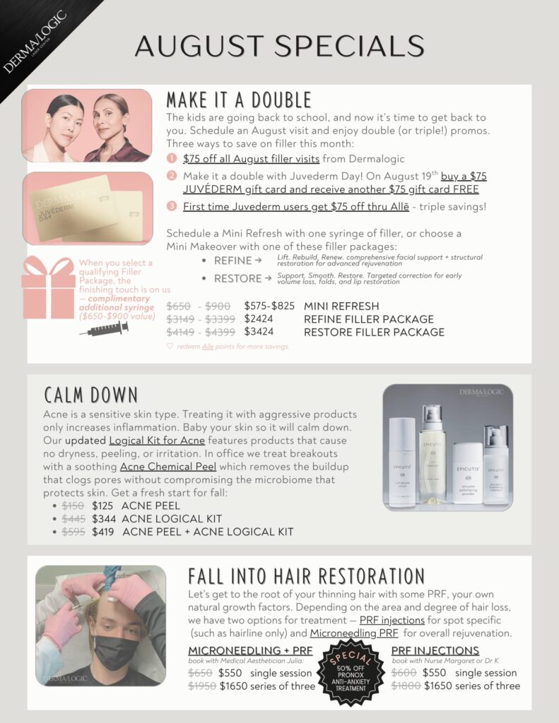 August Specials at Dermalogic Laser Center in Hammonton NJ