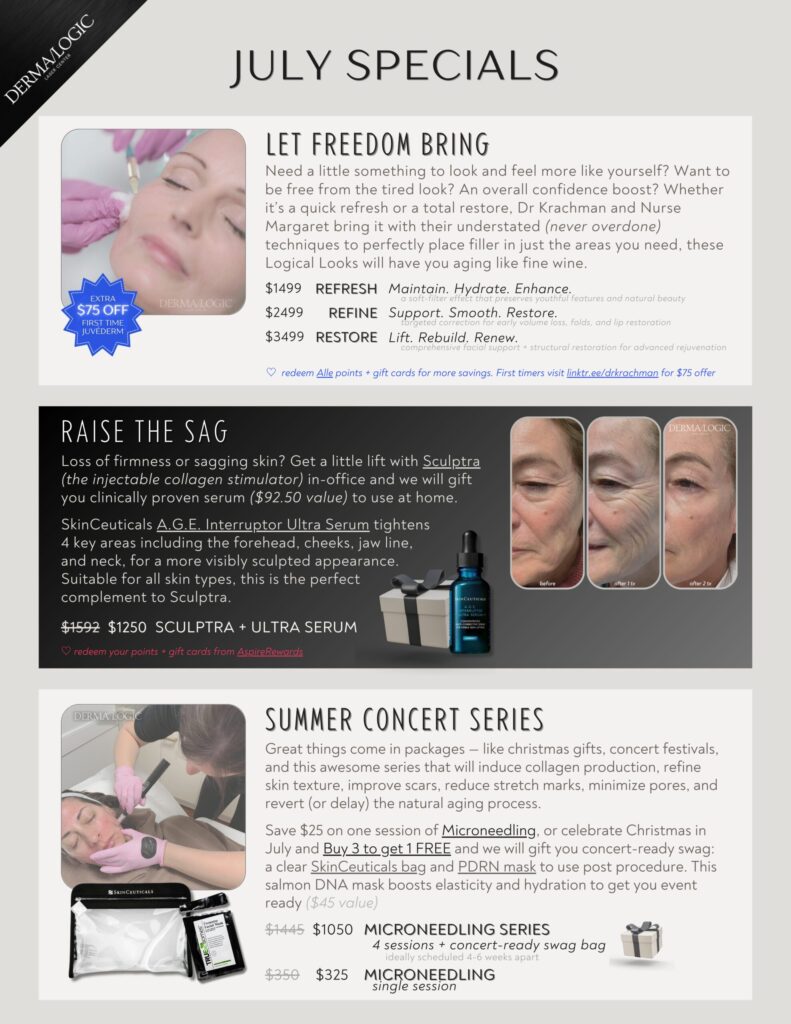 July Specials at Dermalogic Laser Center in Hammonton NJ 2