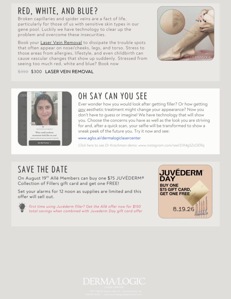 July Specials at Dermalogic Laser Center in Hammonton NJ 3